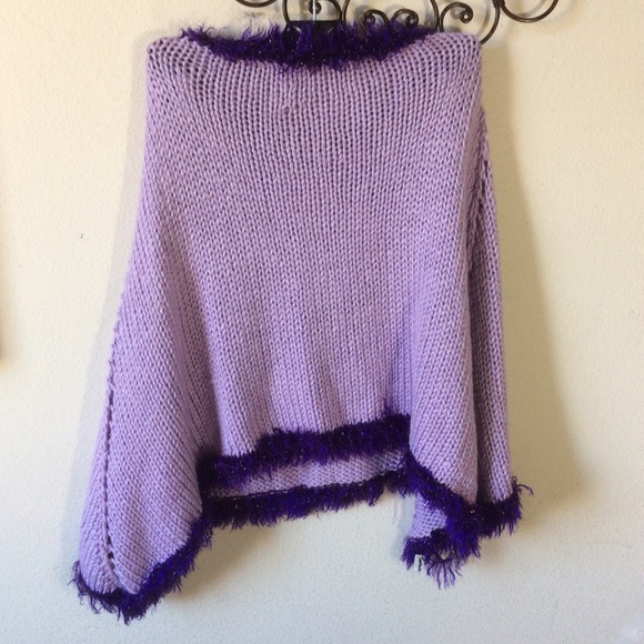 Grandmother GiGi’s Handmade Crochet Purple Poncho